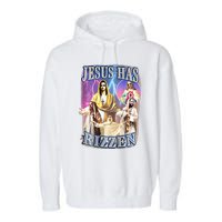 Jesus Has Rizzen Garment-Dyed Fleece Hoodie