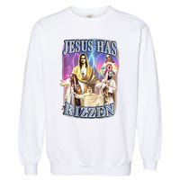 Jesus Has Rizzen Garment-Dyed Sweatshirt