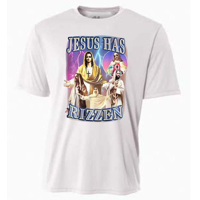 Jesus Has Rizzen Cooling Performance Crew T-Shirt