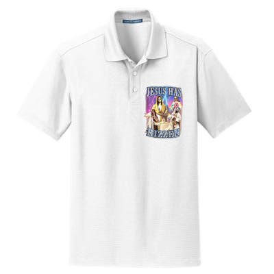 Jesus Has Rizzen Dry Zone Grid Polo