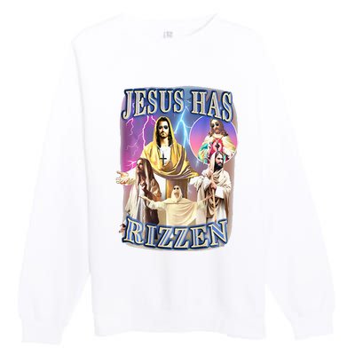 Jesus Has Rizzen Premium Crewneck Sweatshirt