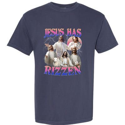 Jesus Has Rizzen He Is Risen Easter Day Christian Garment-Dyed Heavyweight T-Shirt