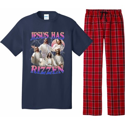 Jesus Has Rizzen He Is Risen Easter Day Christian Pajama Set