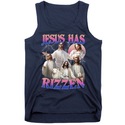 Jesus Has Rizzen He Is Risen Easter Day Christian Tank Top