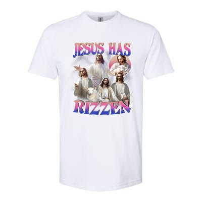 Jesus Has Rizzen He Is Risen Easter Day Christian Softstyle CVC T-Shirt