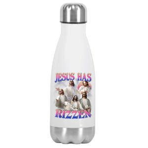 Jesus Has Rizzen He Is Risen Easter Day Christian Stainless Steel Insulated Water Bottle