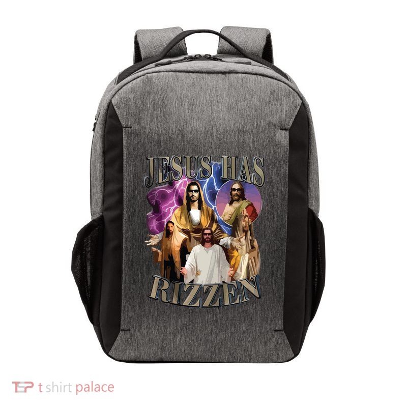 Jesus Has Rizzen He Is Rizzen Jesus Rizz Vector Backpack