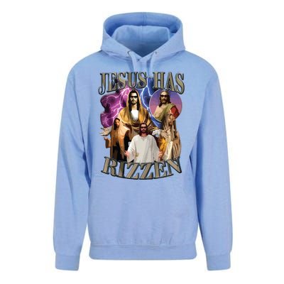 Jesus Has Rizzen He Is Rizzen Jesus Rizz Unisex Surf Hoodie