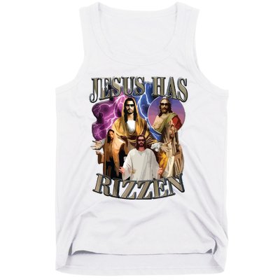 Jesus Has Rizzen He Is Rizzen Jesus Rizz Tank Top