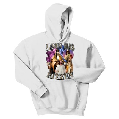 Jesus Has Rizzen He Is Rizzen Jesus Rizz Kids Hoodie