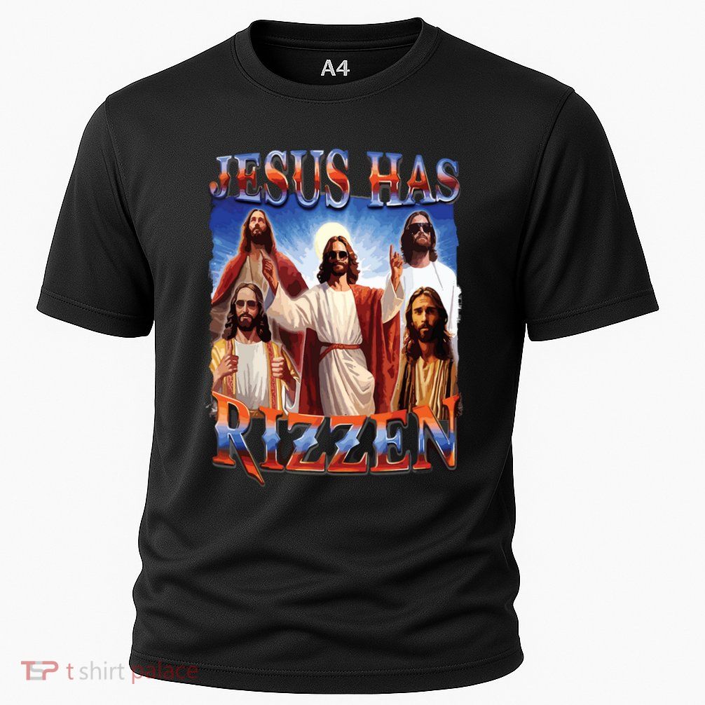 Jesus Has Rizzen He Is Rizzen Jesus Rizz Performance Shirt