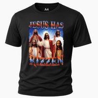 Jesus Has Rizzen He Is Rizzen Jesus Rizz Cooling Performance Crew T-Shirt