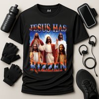 Jesus Has Rizzen He Is Rizzen Jesus Rizz Cooling Performance Crew T-Shirt