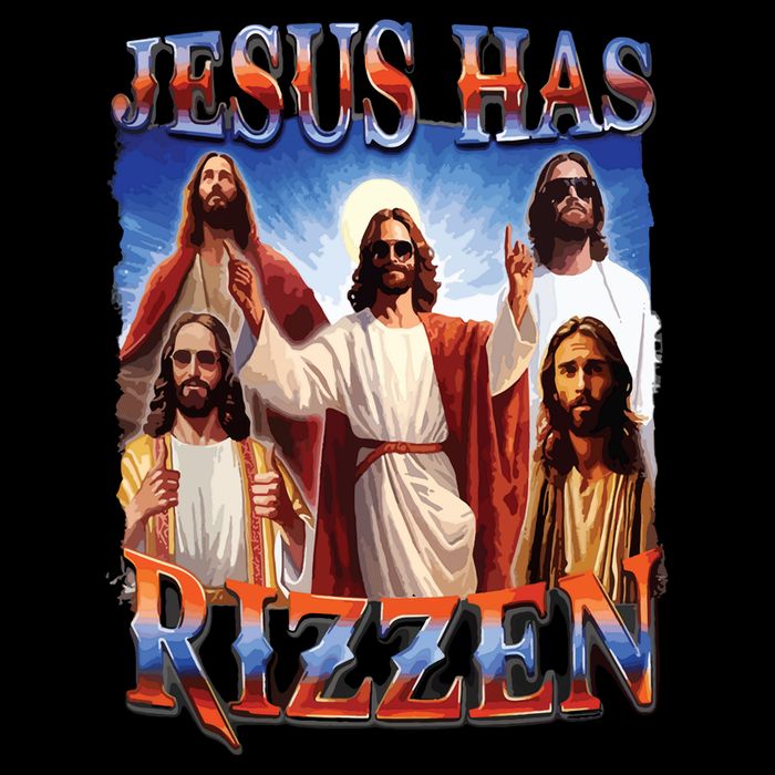 Jesus Has Rizzen He Is Rizzen Jesus Rizz Cooling Performance Crew T-Shirt