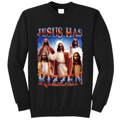 Jesus Has Rizzen He Is Rizzen Jesus Rizz Sweatshirt