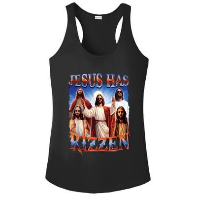 Jesus Has Rizzen He Is Rizzen Jesus Rizz Ladies PosiCharge Competitor Racerback Tank