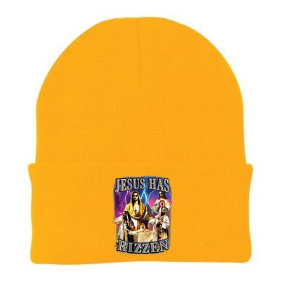 Jesus Has Rizzen He Is Rizzen Jesus Rizz Knit Cap Winter Beanie