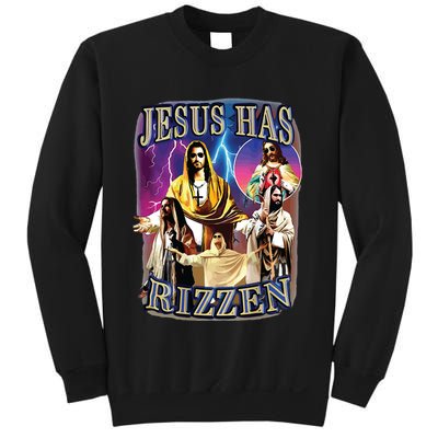 Jesus Has Rizzen He Is Rizzen Jesus Rizz Sweatshirt