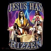 Jesus Has Rizzen He Is Rizzen Jesus Rizz Drawstring Bag