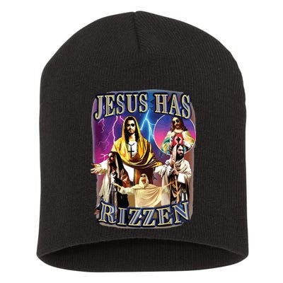 Jesus Has Rizzen He Is Rizzen Jesus Rizz Short Acrylic Beanie