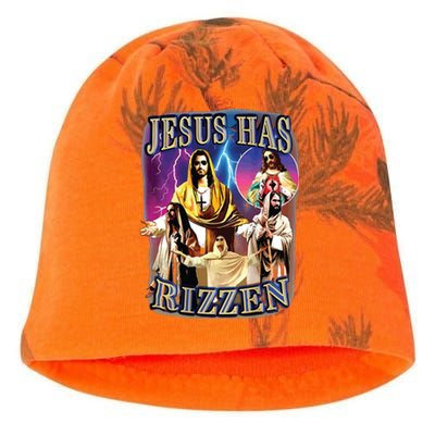 Jesus Has Rizzen He Is Rizzen Jesus Rizz Kati - Camo Knit Beanie