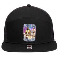 Jesus Has Rizzen 7 Panel Mesh Trucker Snapback Hat