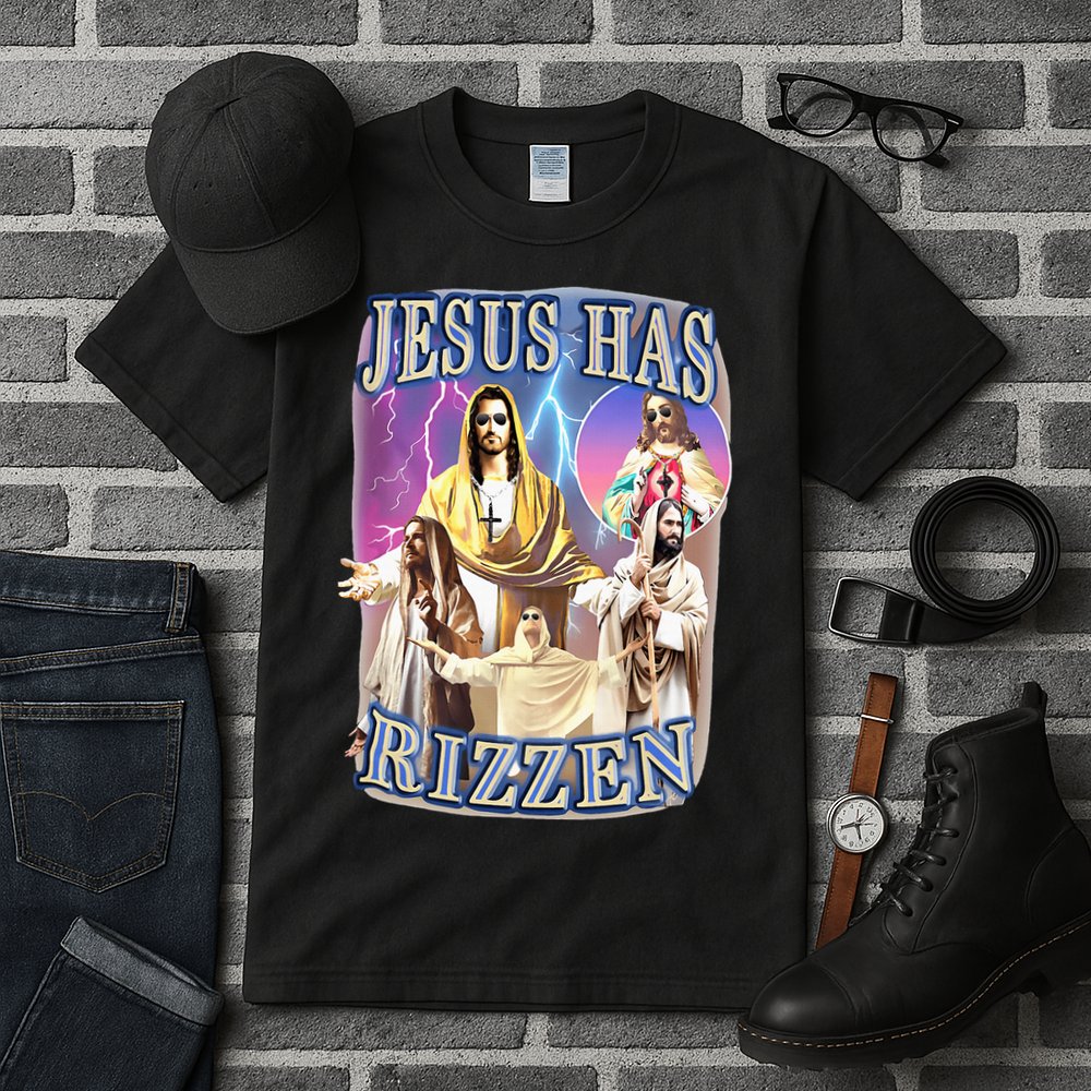 Jesus Has Rizzen Tall T-Shirt