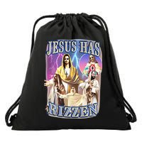 Jesus Has Rizzen Drawstring Bag