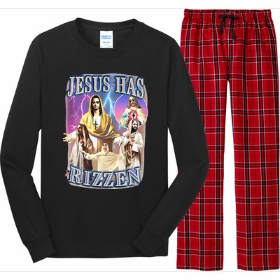 Jesus Has Rizzen Long Sleeve Pajama Set