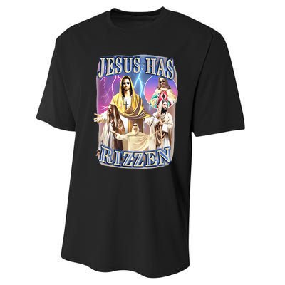 Jesus Has Rizzen Performance Sprint T-Shirt