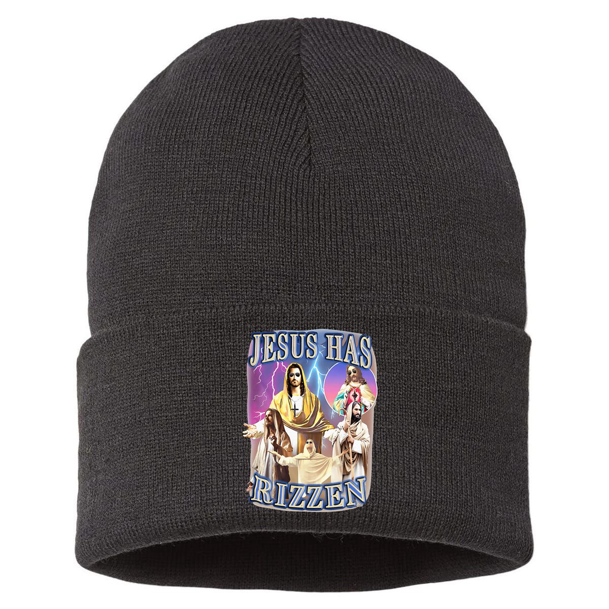 Jesus Has Rizzen Sustainable Knit Beanie
