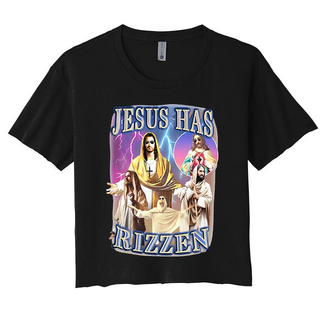 Jesus Has Rizzen Women's Crop Top Tee