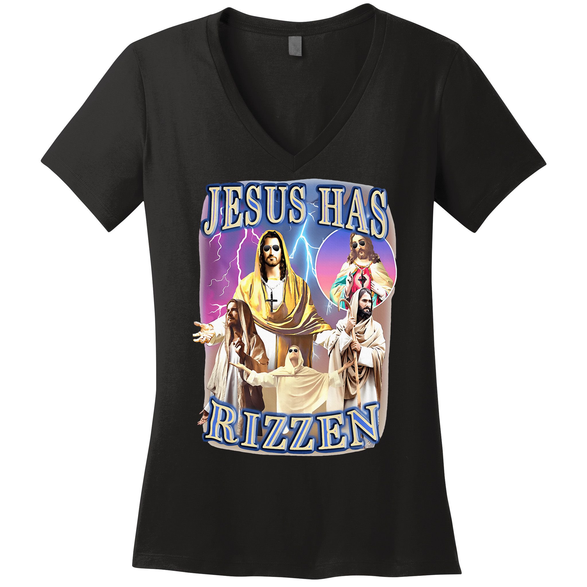 Jesus Has Rizzen Women's V-Neck T-Shirt