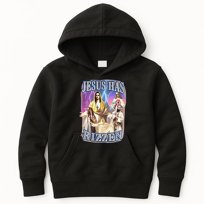 Jesus Has Rizzen Kids Hoodie