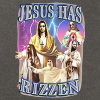 Jesus Has Rizzen Cotton Canvas Backpack