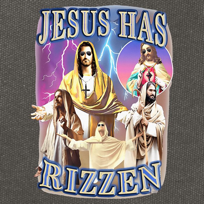 Jesus Has Rizzen Cotton Canvas Backpack