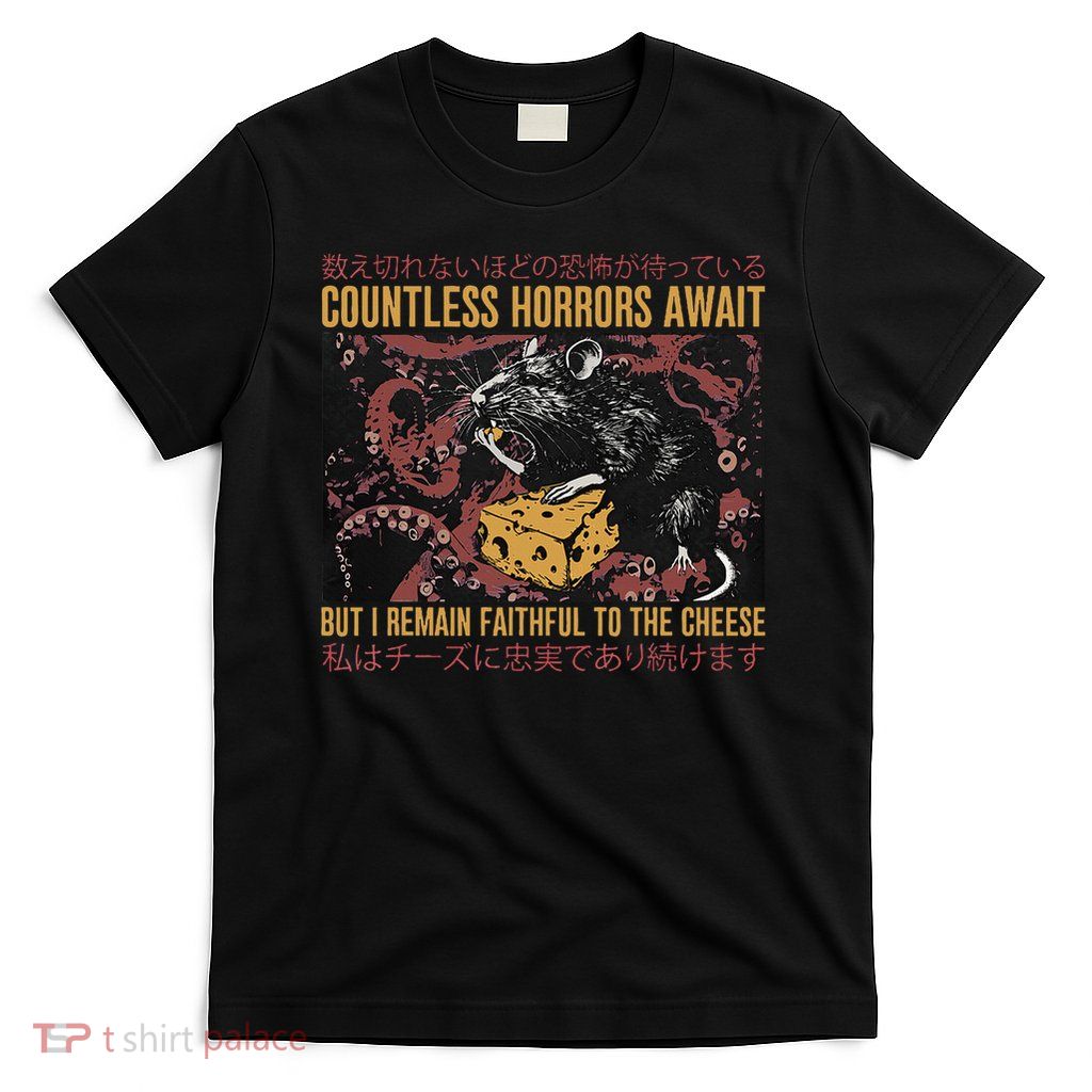 Japanese Horror Rat Retro Countless Horrors Await T-Shirt
