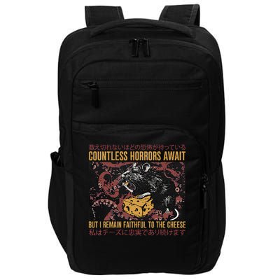 Japanese Horror Rat Retro Countless Horrors Await Impact Tech Backpack