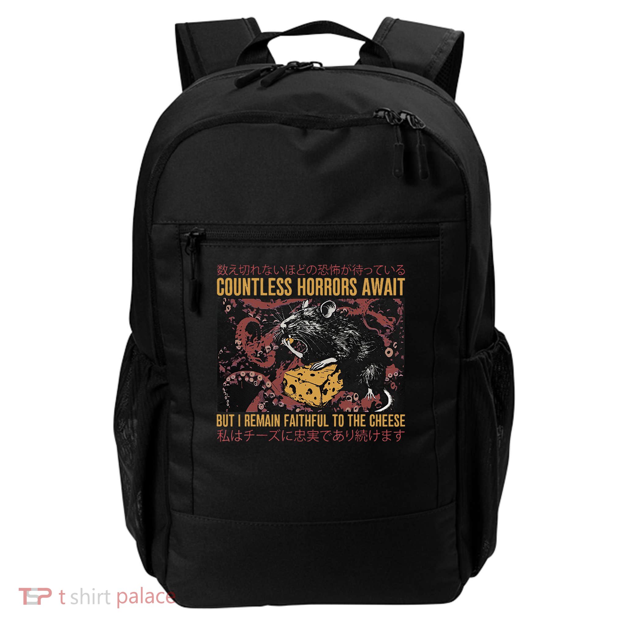 Japanese Horror Rat Retro Countless Horrors Await Backpack