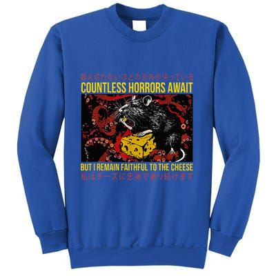 Japanese Horror Rat Retro Countless Horrors Await Sweatshirt