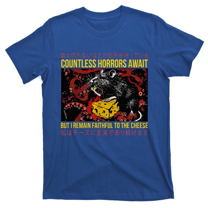 Japanese Horror Rat Retro Countless Horrors Await T-Shirt