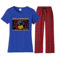 Japanese Horror Rat Retro Countless Horrors Await Women's Flannel Pajama Set