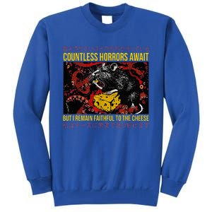 Japanese Horror Rat Retro Countless Horrors Await Tall Sweatshirt