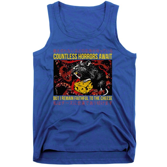 Japanese Horror Rat Retro Countless Horrors Await Tank Top