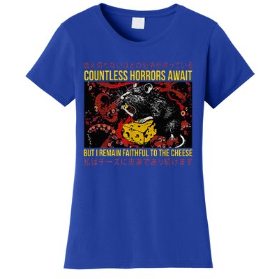 Japanese Horror Rat Retro Countless Horrors Await Women's T-Shirt