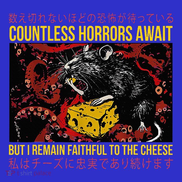 Japanese Horror Rat Retro Countless Horrors Await Kids T-Shirt