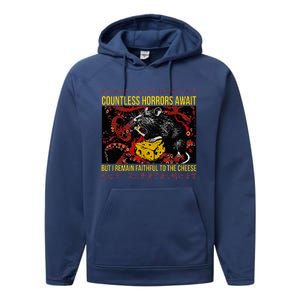 Japanese Horror Rat Retro Countless Horrors Await Performance Fleece Hoodie