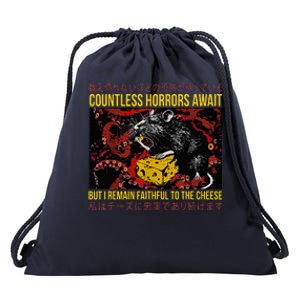 Japanese Horror Rat Retro Countless Horrors Await Drawstring Bag