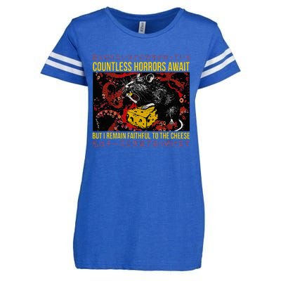 Japanese Horror Rat Retro Countless Horrors Await Enza Ladies Jersey Football T-Shirt