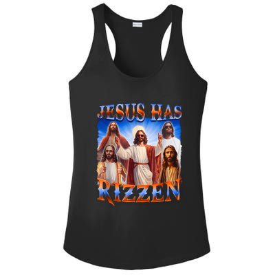 Jesus Has Rizzen Funny Christian Quote For Religion Lovers Ladies PosiCharge Competitor Racerback Tank